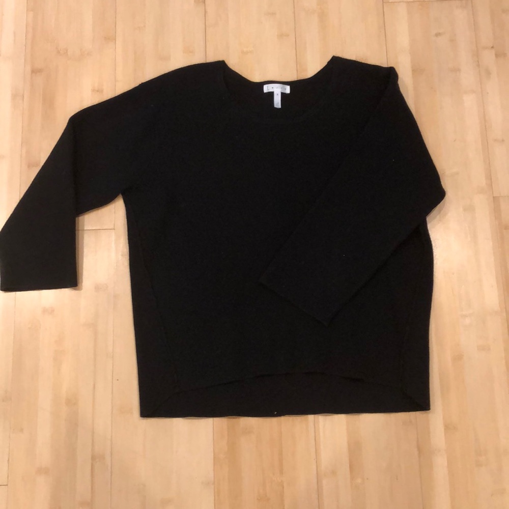 Leith, cropped sweater, with 3/4 sleeves.